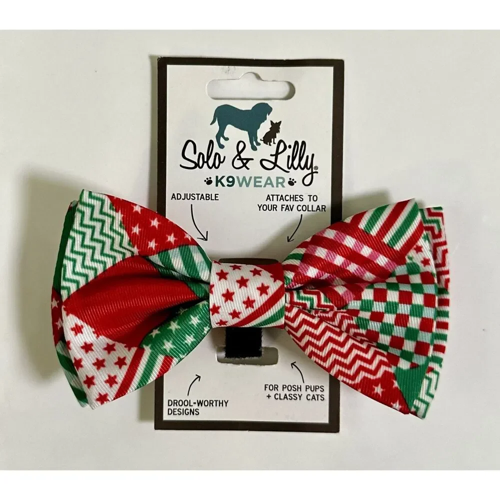 Solo & Lilly K9 Wear Holiday Pet Bow Tie